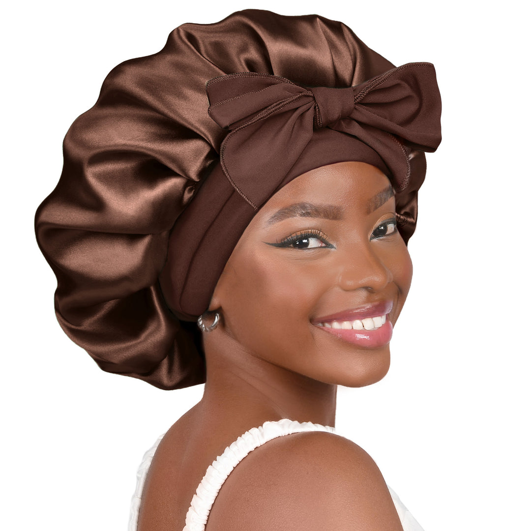 Bow Silk Bonnet