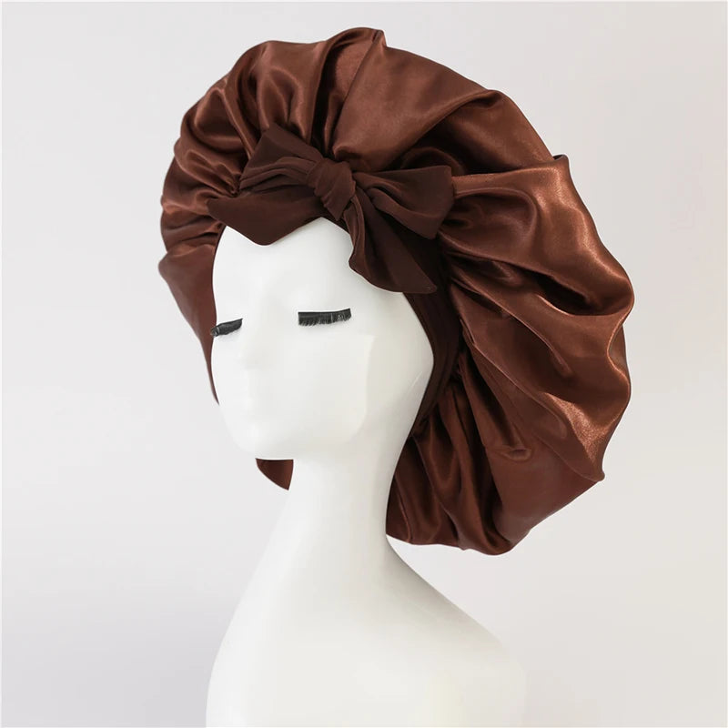 Bow Silk Bonnet - NoirLuxxe