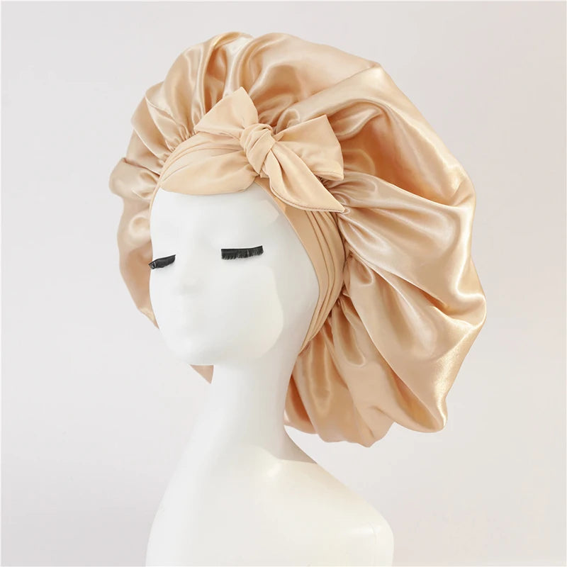 Bow Silk Bonnet - NoirLuxxe