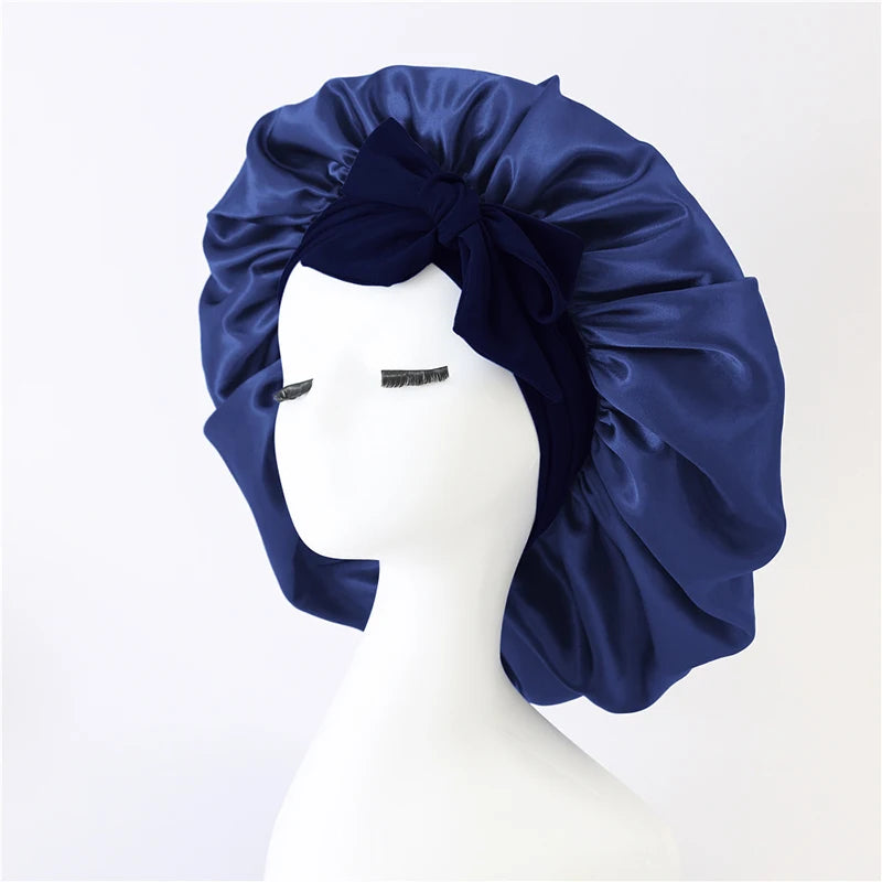 Bow Silk Bonnet - NoirLuxxe